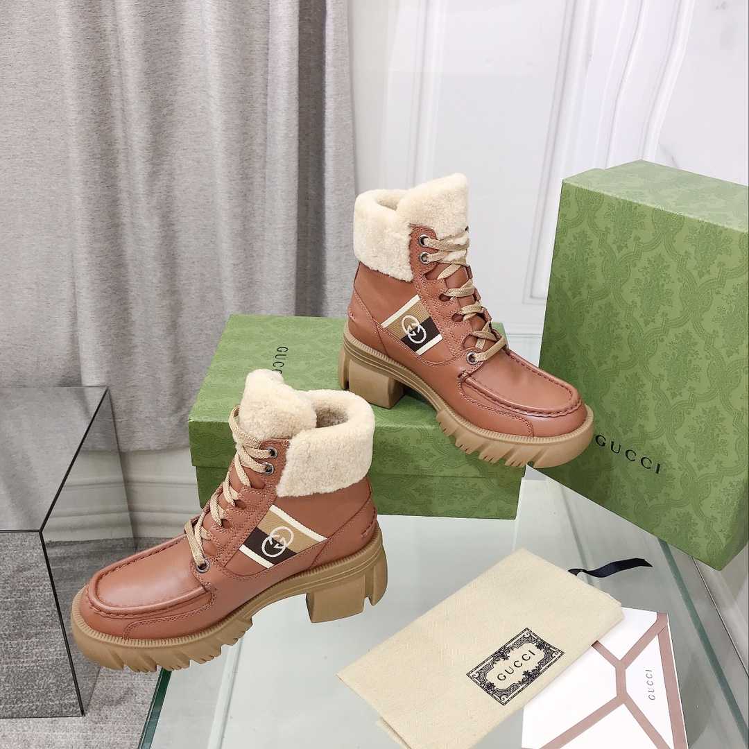 Gucci Women's Interlocking G Stripe Boots - PerfectKickZ