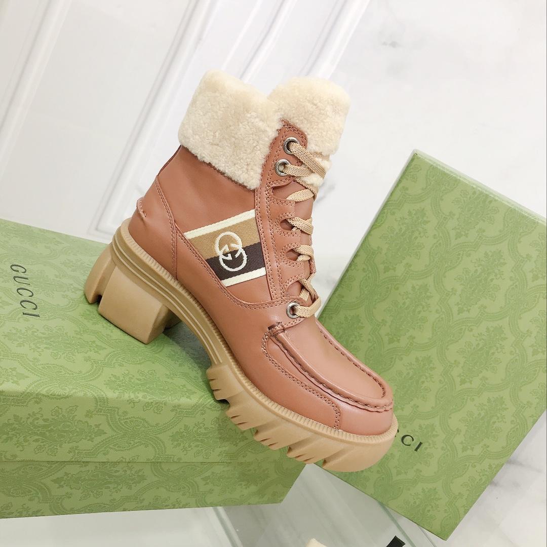 Gucci Women's Interlocking G Stripe Boots - PerfectKickZ