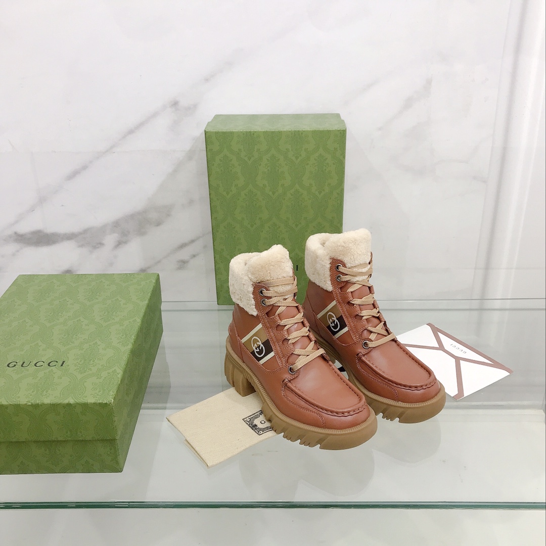 Gucci Women's Interlocking G Stripe Boots - PerfectKickZ