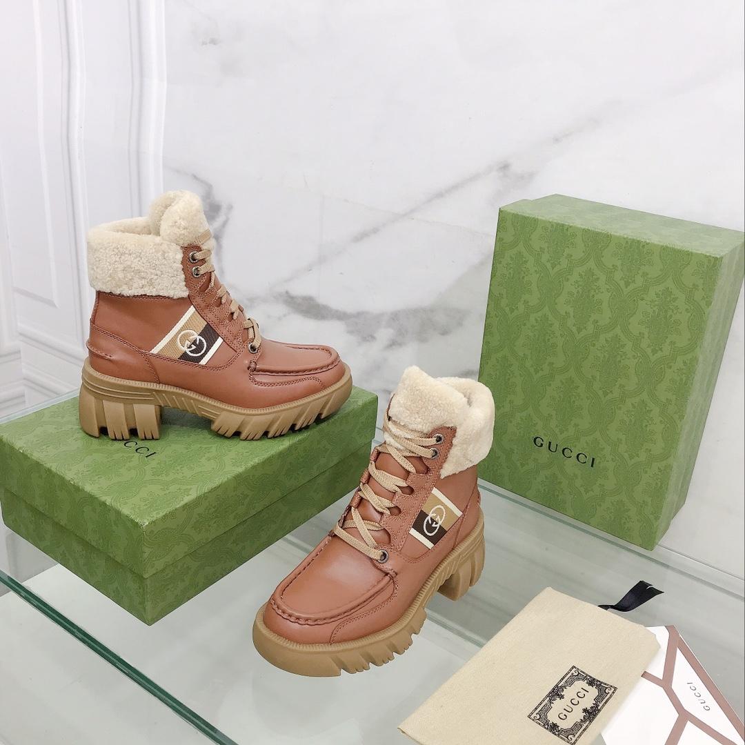 Gucci Women's Interlocking G Stripe Boots - PerfectKickZ