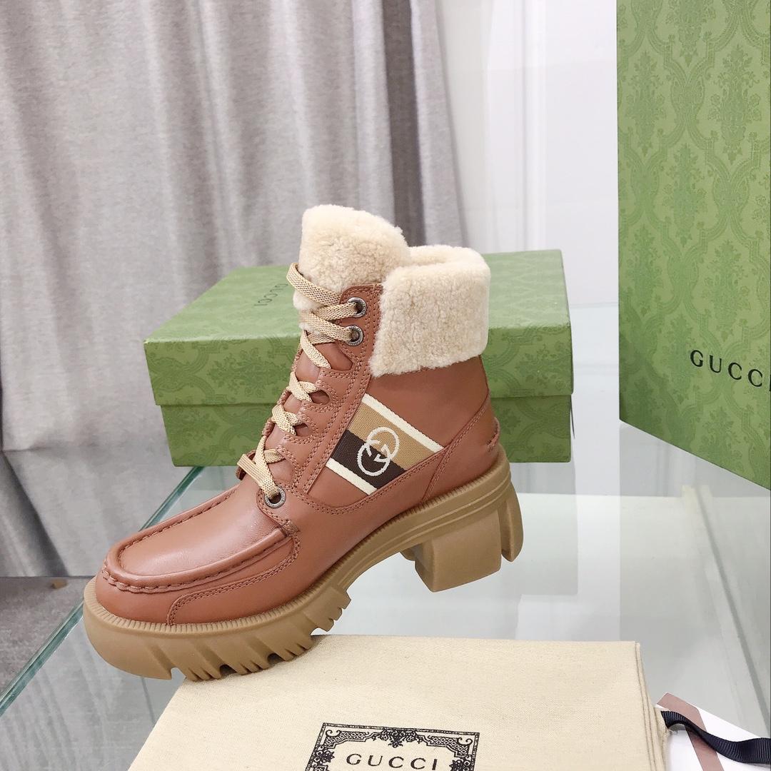 Gucci Women's Interlocking G Stripe Boots - PerfectKickZ