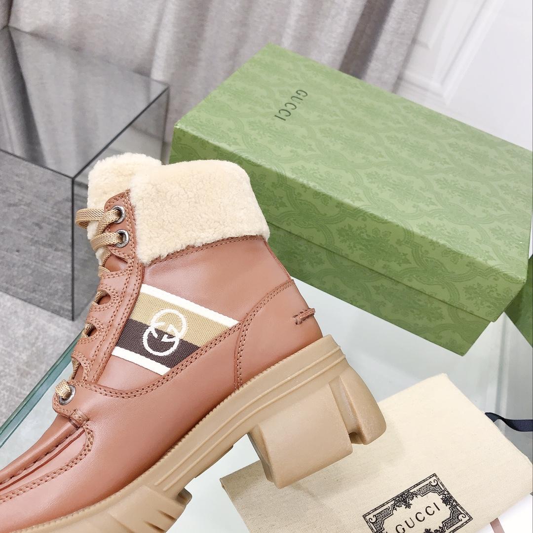 Gucci Women's Interlocking G Stripe Boots - PerfectKickZ