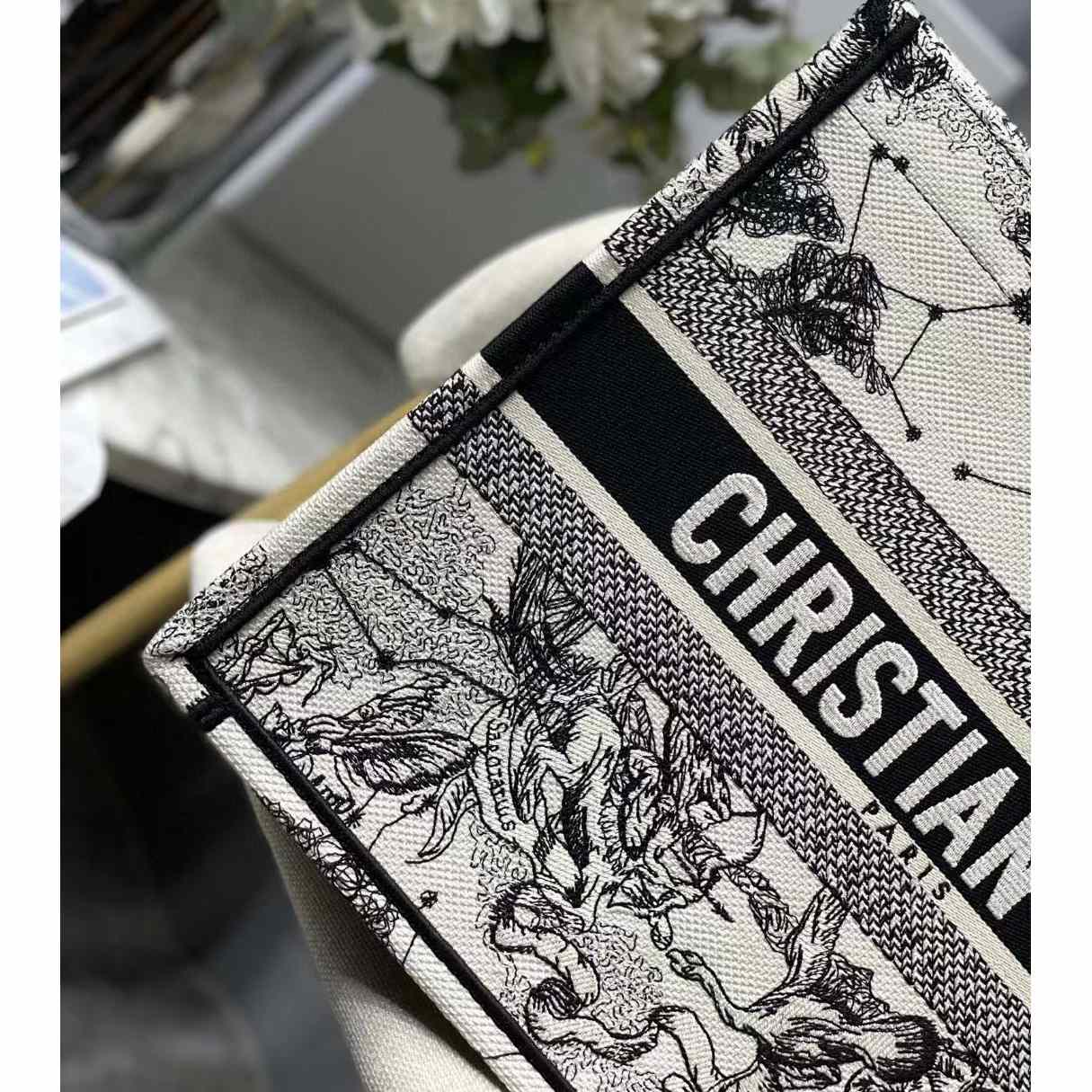 Dior Oblique Embroidered Book Tote（36.5-28-17.5CM）-Embroiderable Characters - PerfectKickZ