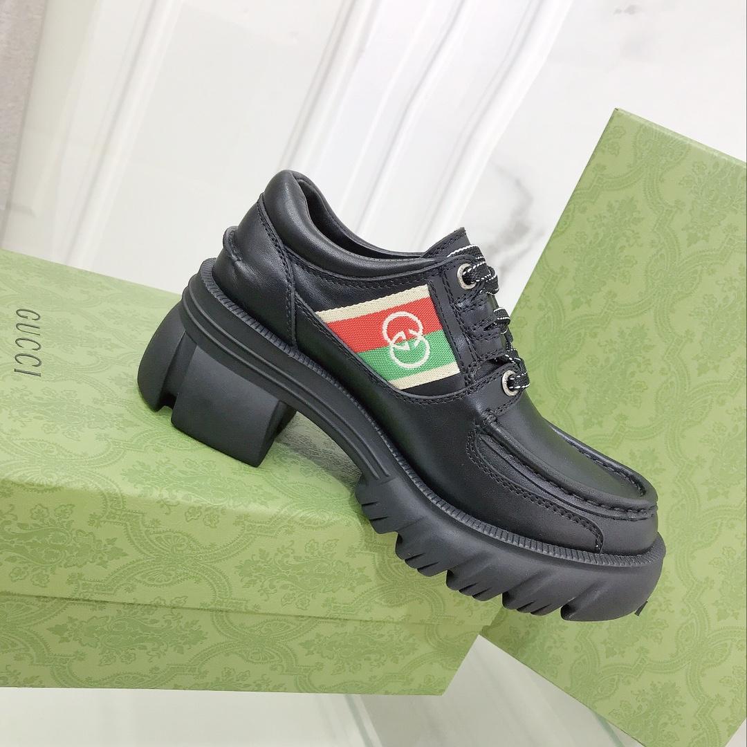 Gucci Women's Lace- Up Loafer  - PerfectKickZ