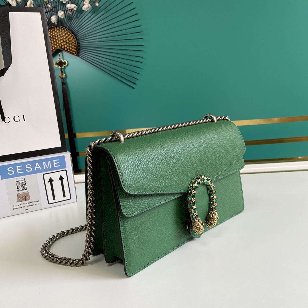 Gucci Dionysus leather shoulder bag(28-17-9cm)   - PerfectKickZ