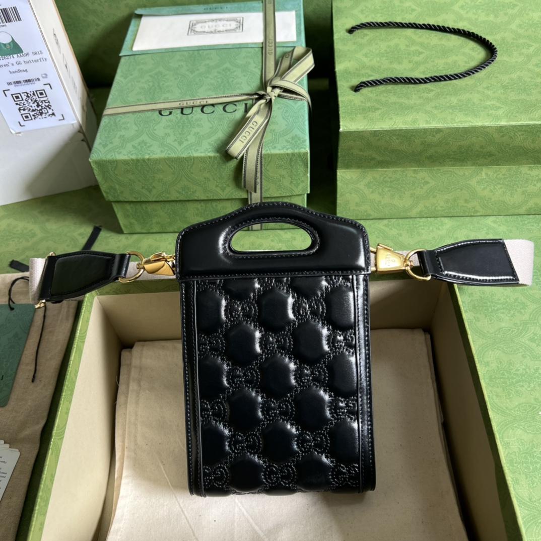 Gucci GG Matelassé Top Handle Mini Bag(14-23-4.5cm)   - PerfectKickZ