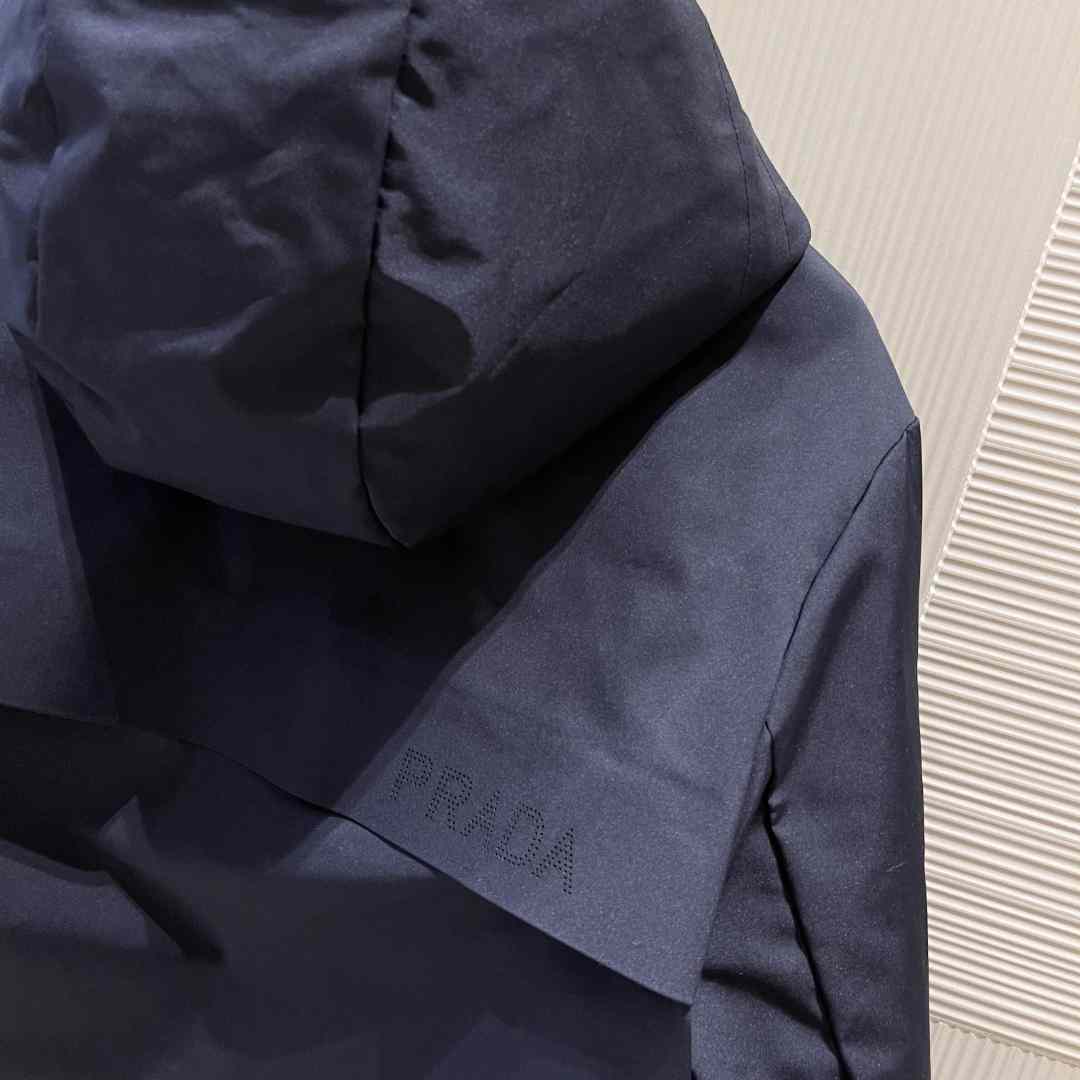 Prada Logo Hooded Puffer Jacket - PerfectKickZ