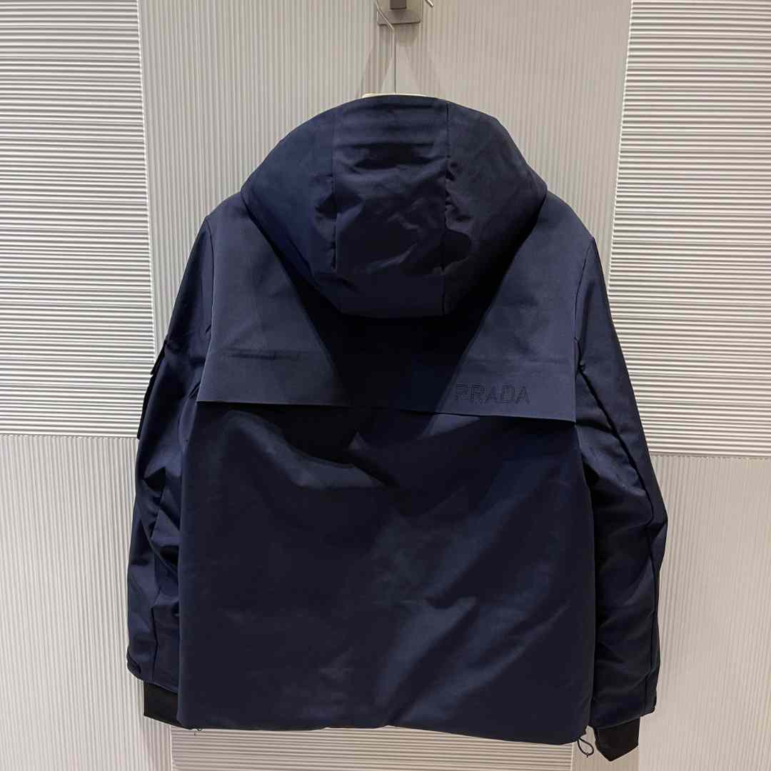 Prada Logo Hooded Puffer Jacket - PerfectKickZ