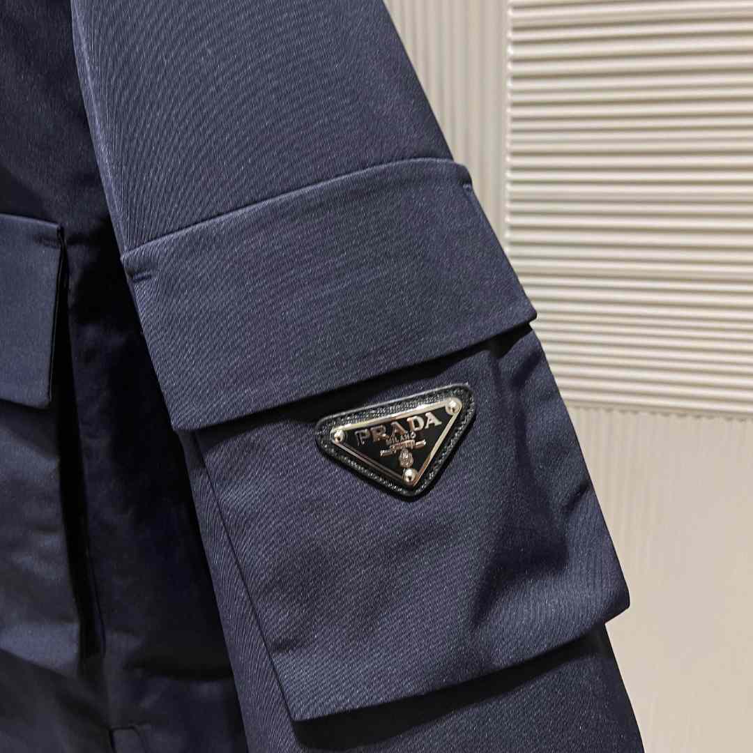 Prada Logo Hooded Puffer Jacket - PerfectKickZ