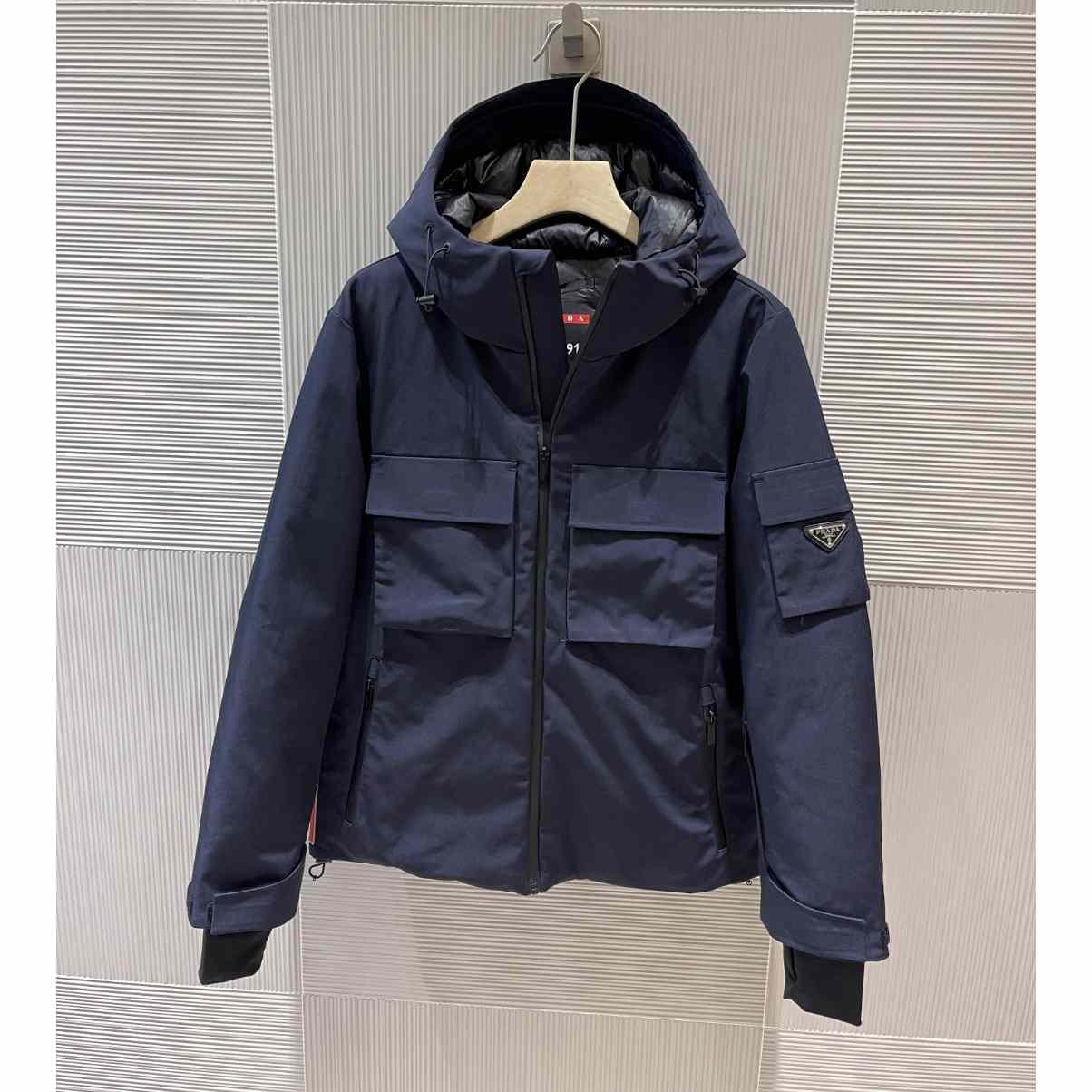 Prada Logo Hooded Puffer Jacket - PerfectKickZ