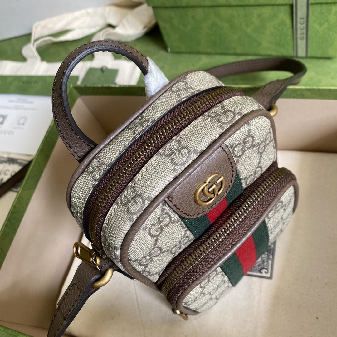 Gucci Ophidia GG Mini Bag(12-16-7cm)   - PerfectKickZ
