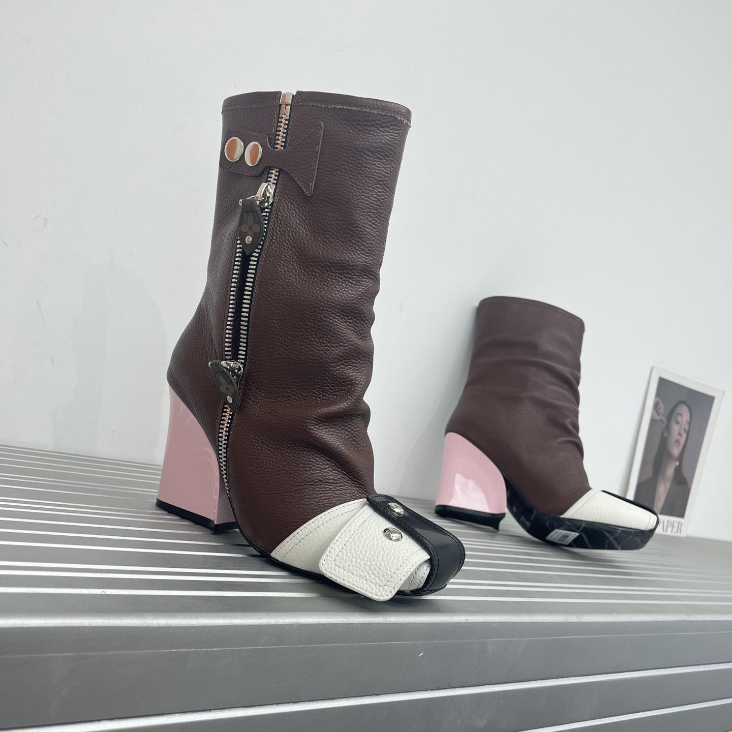 Louis Vuitton Patti Wedge Half Boot - PerfectKickZ