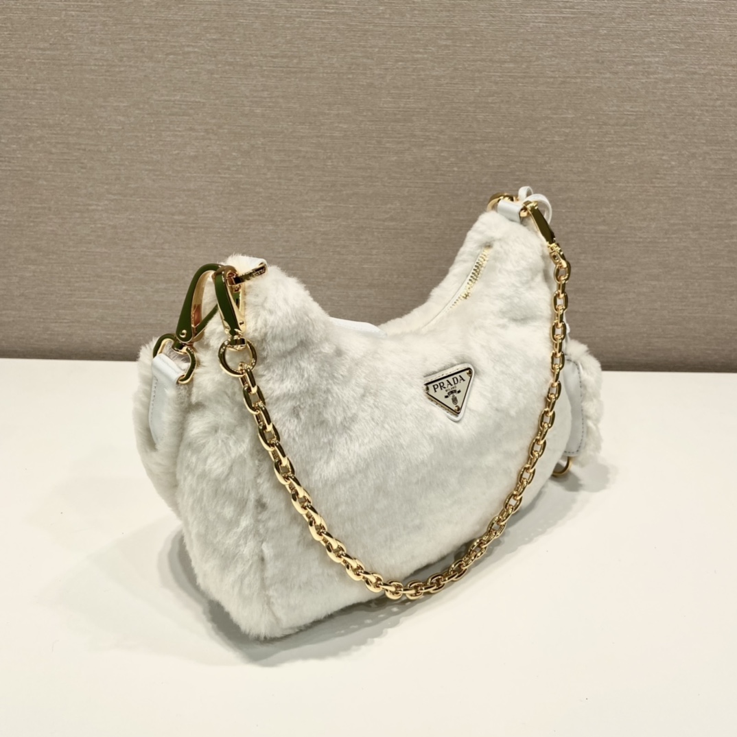 Prada Shearling Mini Bag(23-17-8cm) - 