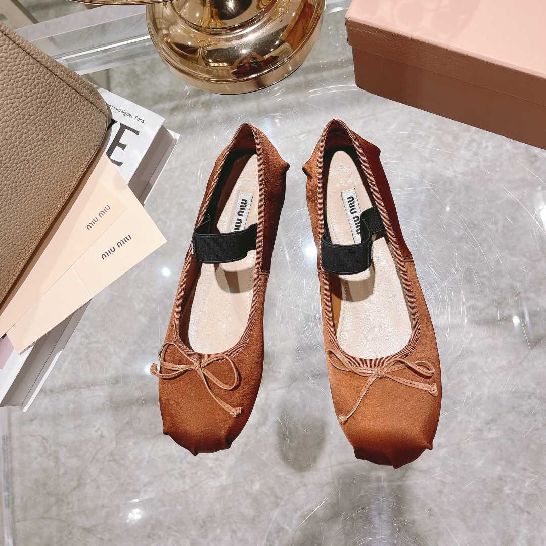 Miu Miu Satin Ballerinas - PerfectKickZ