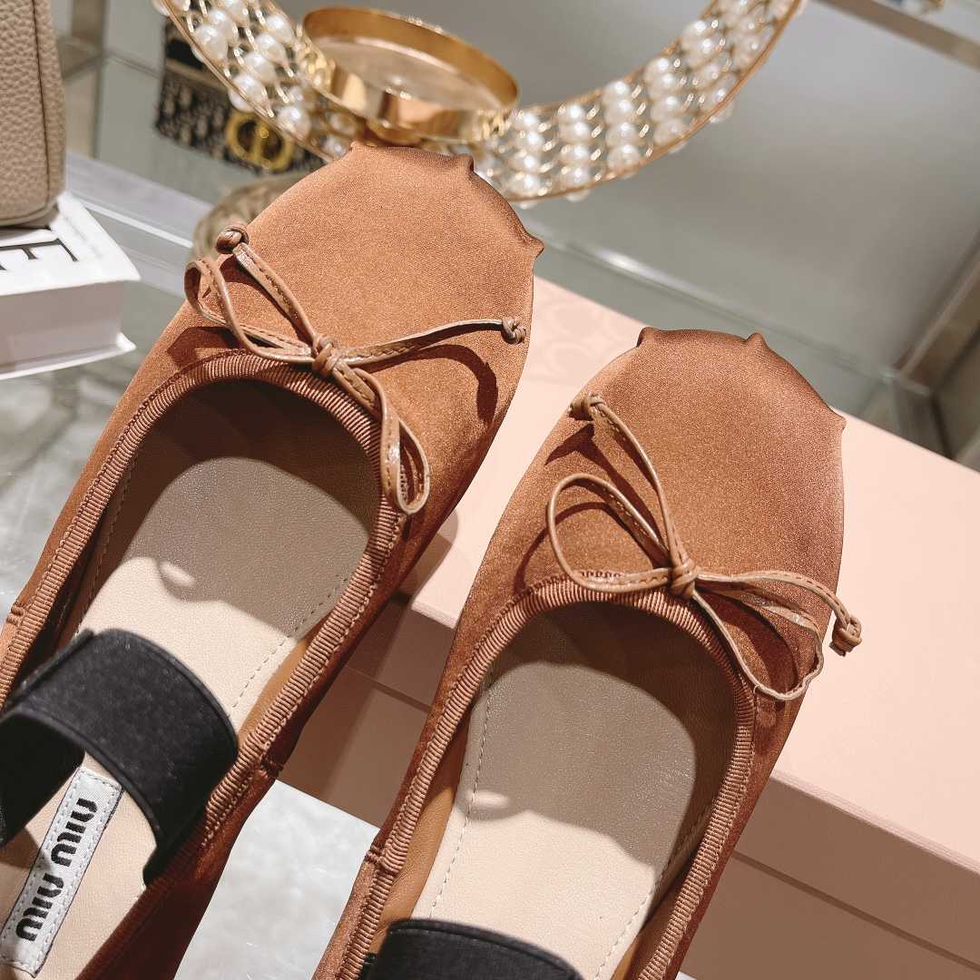 Miu Miu Satin Ballerinas - PerfectKickZ