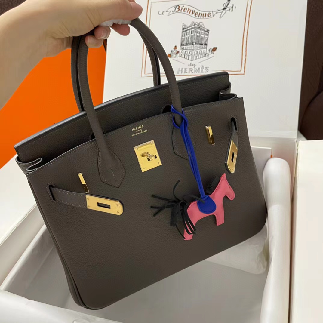 Hermes Birkin 30 Fjord Leather Handbag （30-22-16CM） - PerfectKickZ