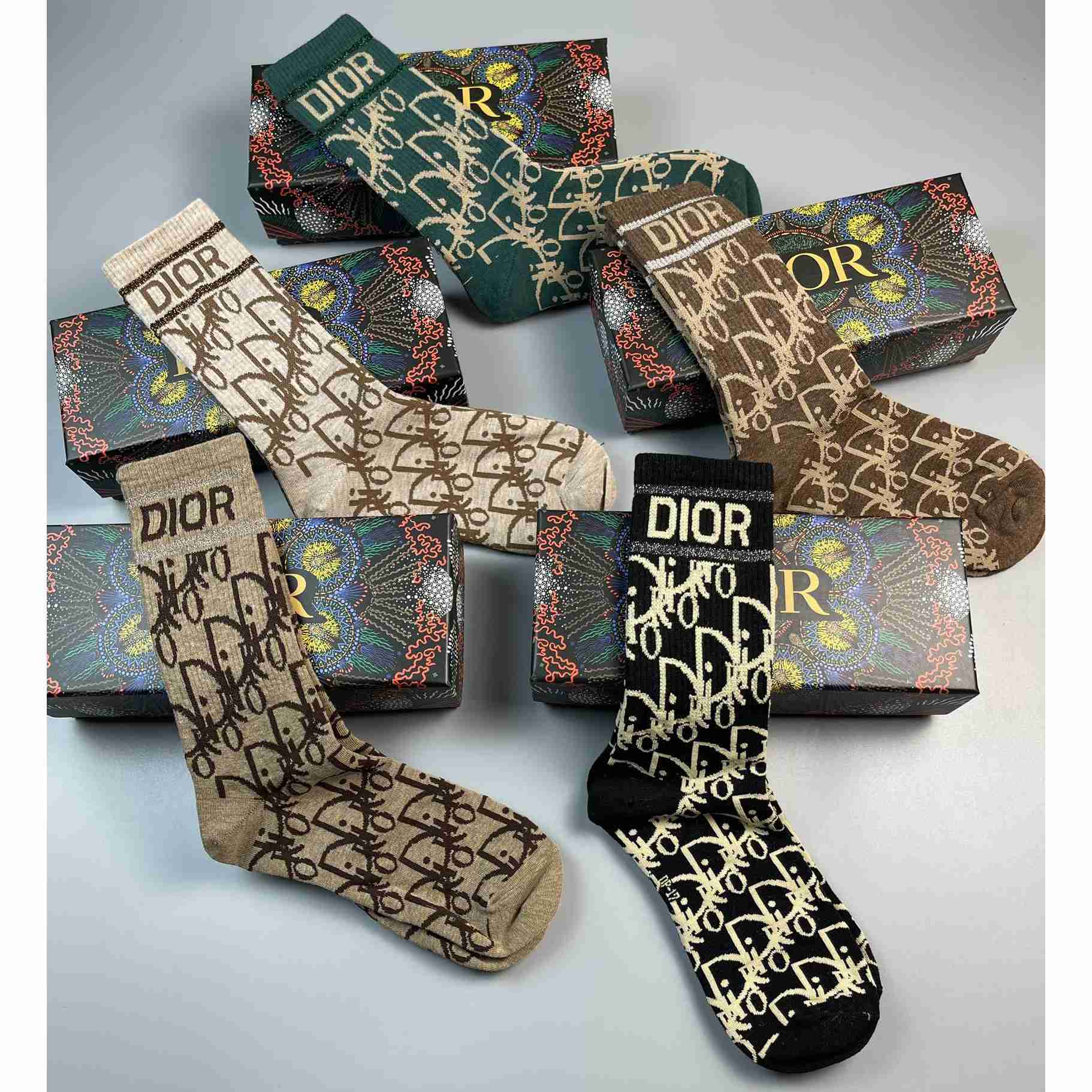Dior Oblique Wool Socks /Box - PerfectKickZ