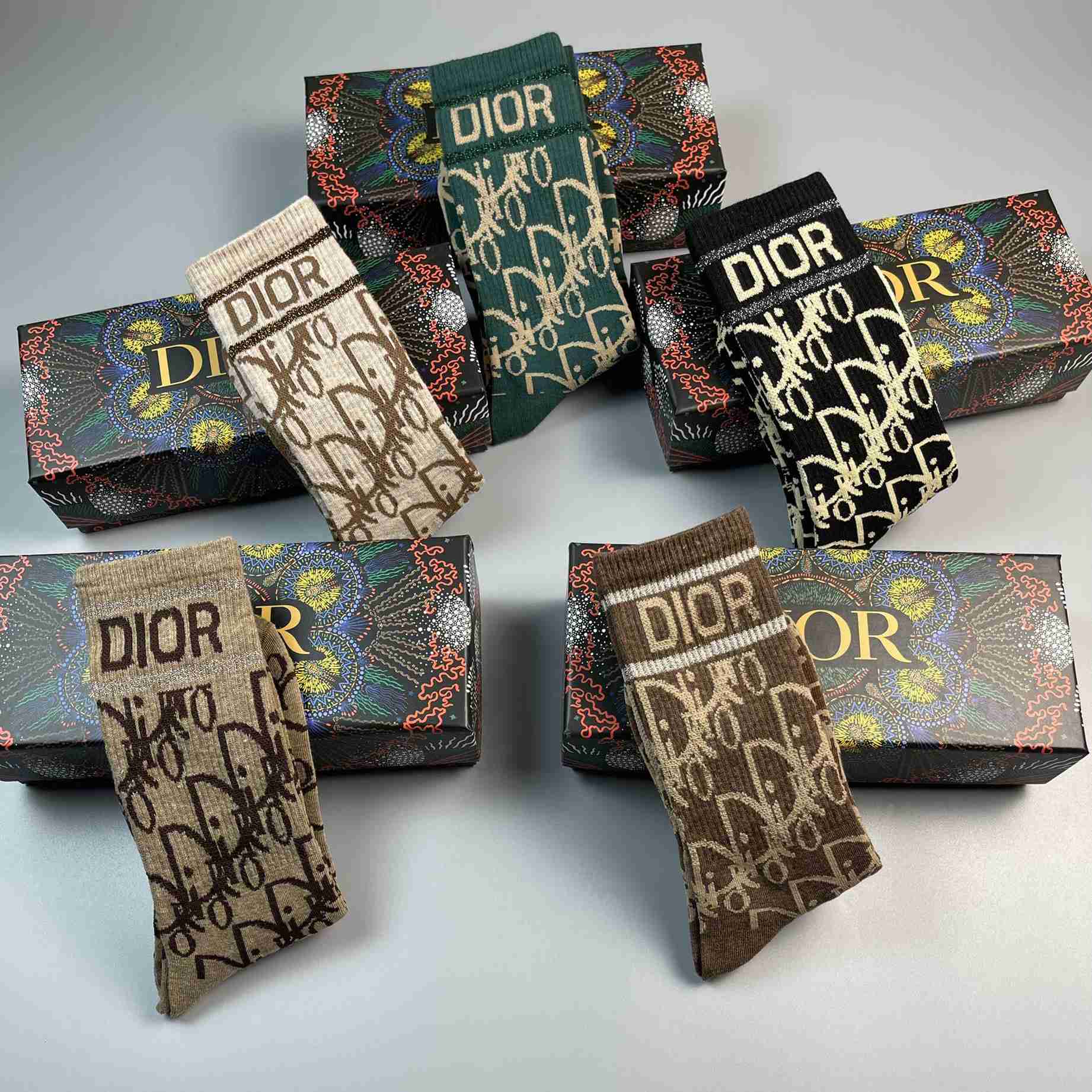 Dior Oblique Wool Socks /Box - PerfectKickZ