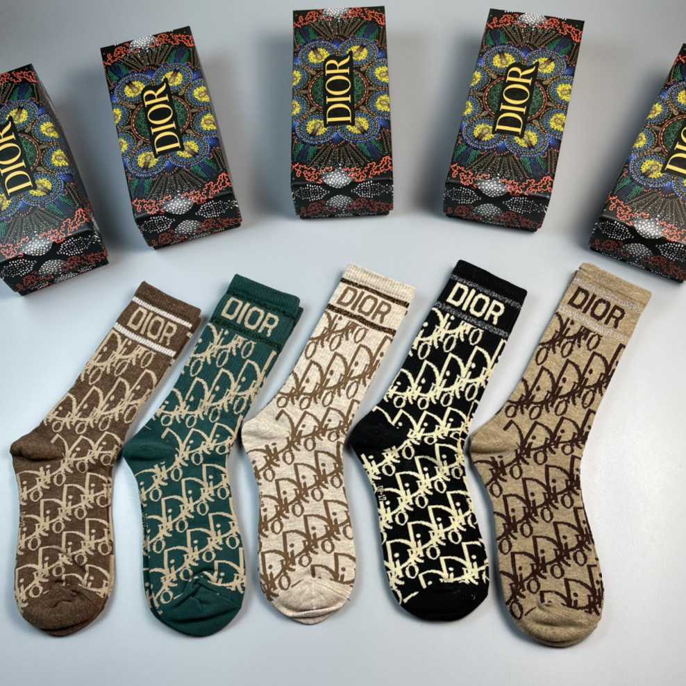 Dior Oblique Wool Socks /Box - PerfectKickZ