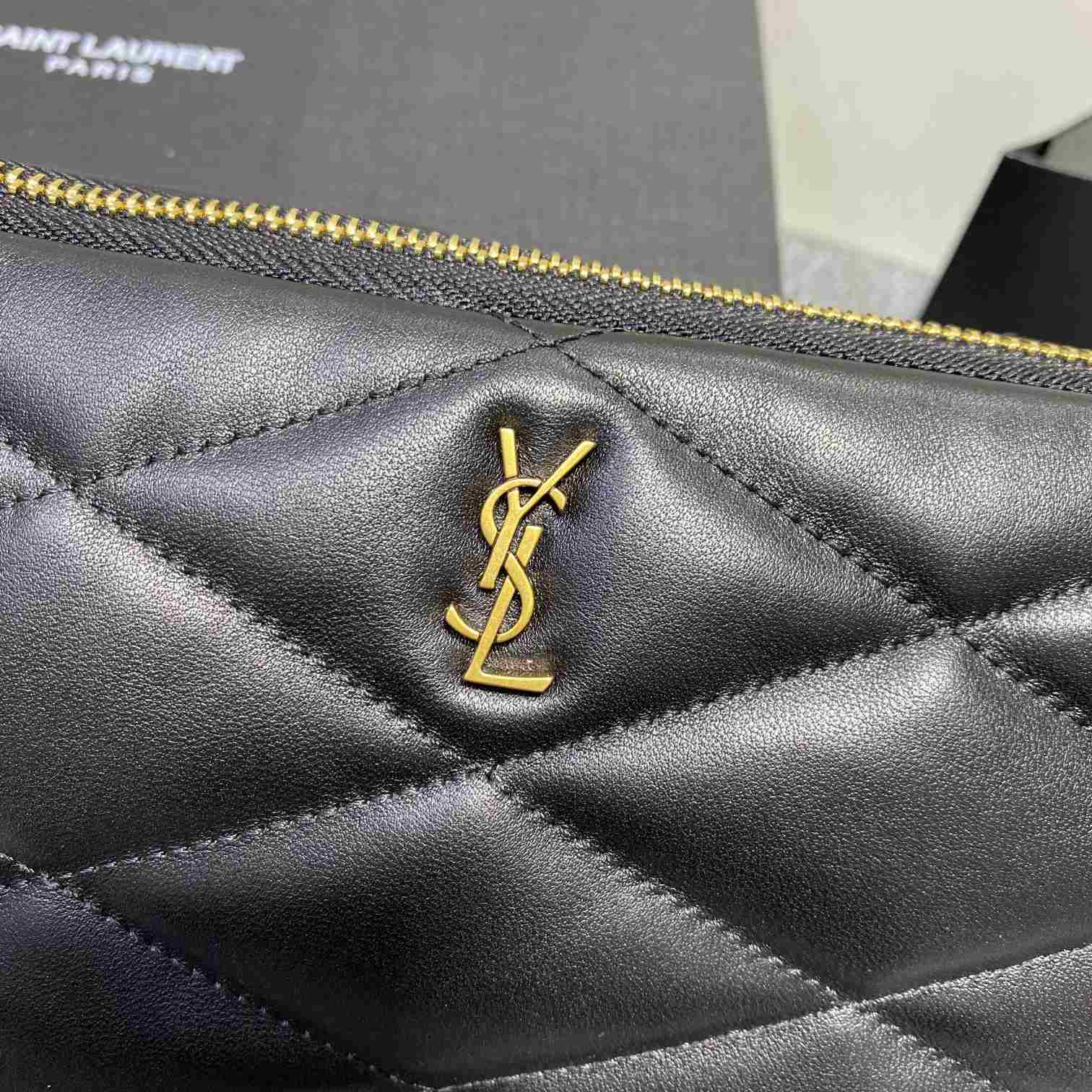 Saint Laurent Sade Pouch In Quilted Lambskin - PerfectKickZ