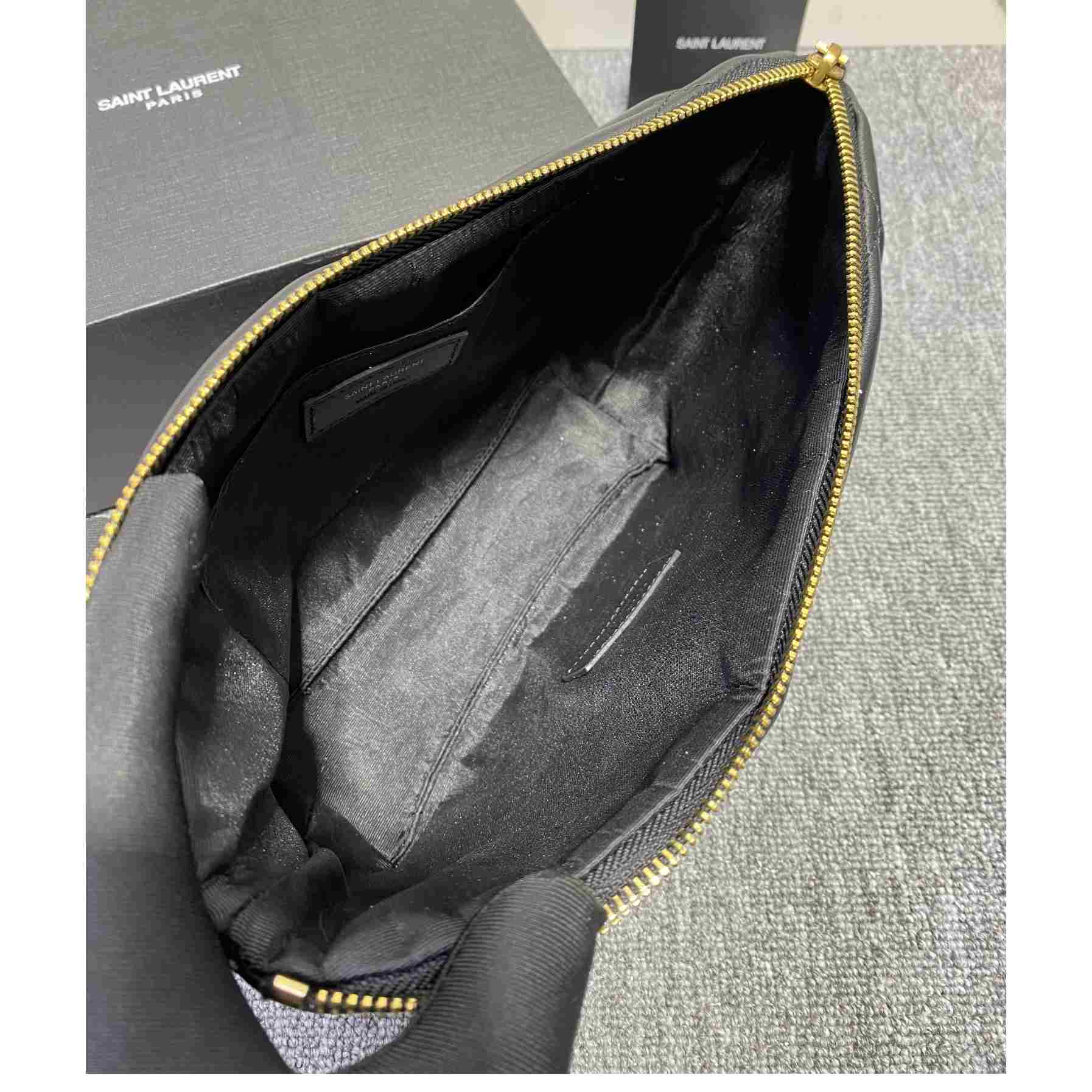Saint Laurent Sade Pouch In Quilted Lambskin - PerfectKickZ