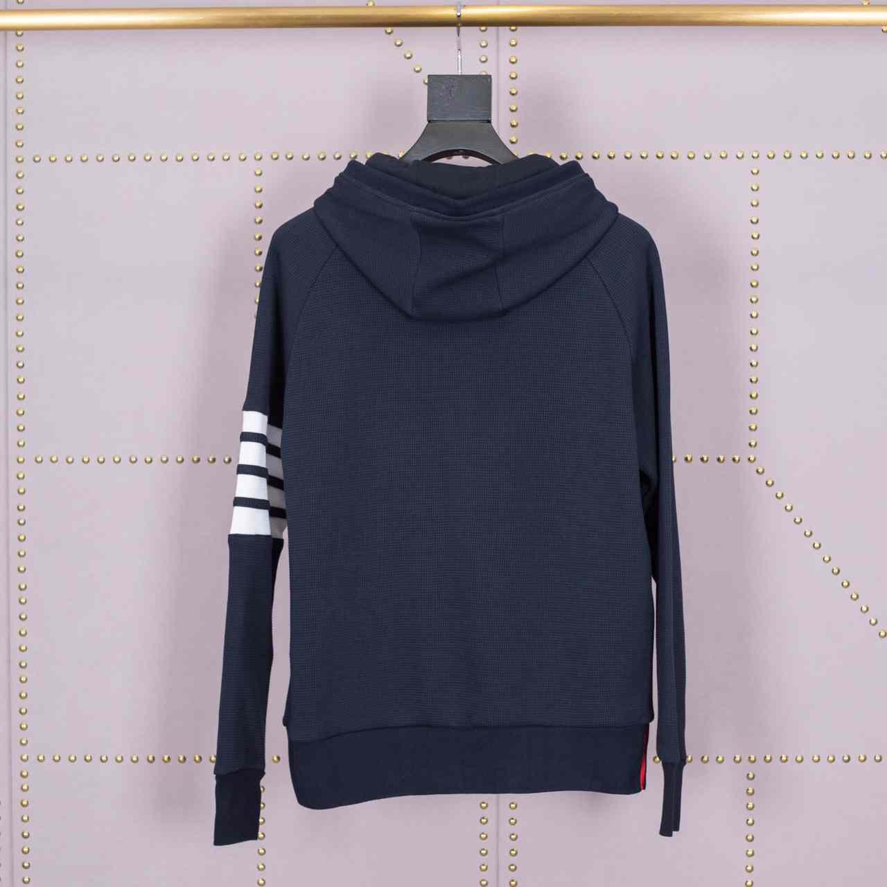 Thom Browne 4-Bar Zip-Up Cotton Hoodie - PerfectKickZ