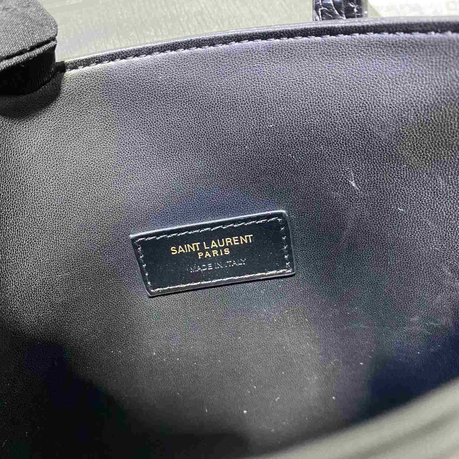 Saint Laurent Paris Mini Toy Shopping In Crocodile-Embossed Leather  - PerfectKickZ