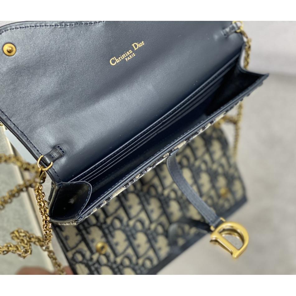 Dior Long Saddle Wallet With Chain - PerfectKickZ