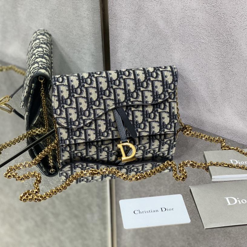 Dior Long Saddle Wallet With Chain - PerfectKickZ