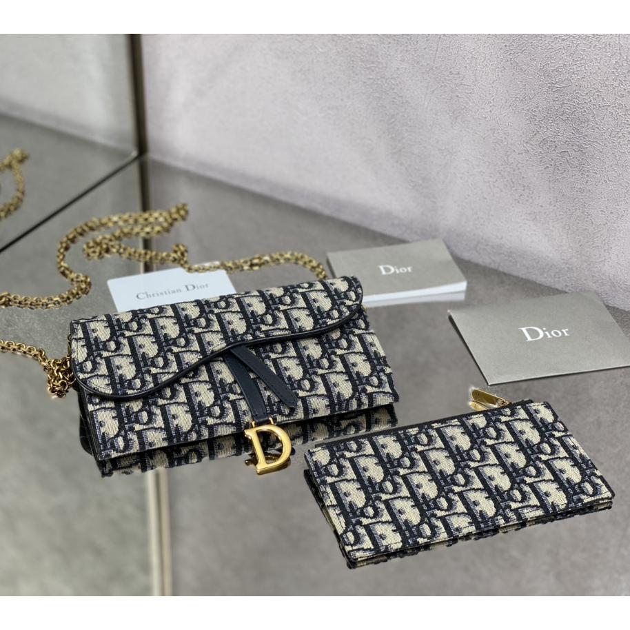 Dior Long Saddle Wallet With Chain - 