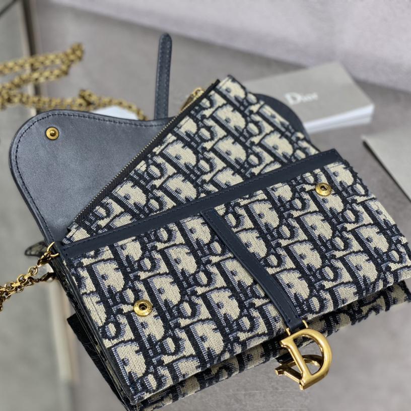 Dior Long Saddle Wallet With Chain - 