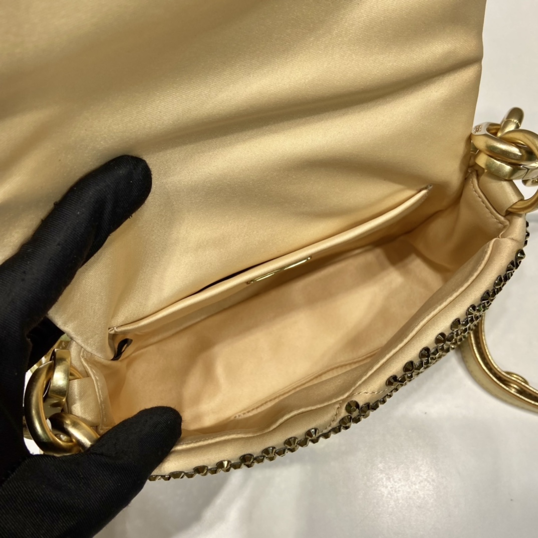 Prada Satin Mini-Bag With Crystals - PerfectKickZ
