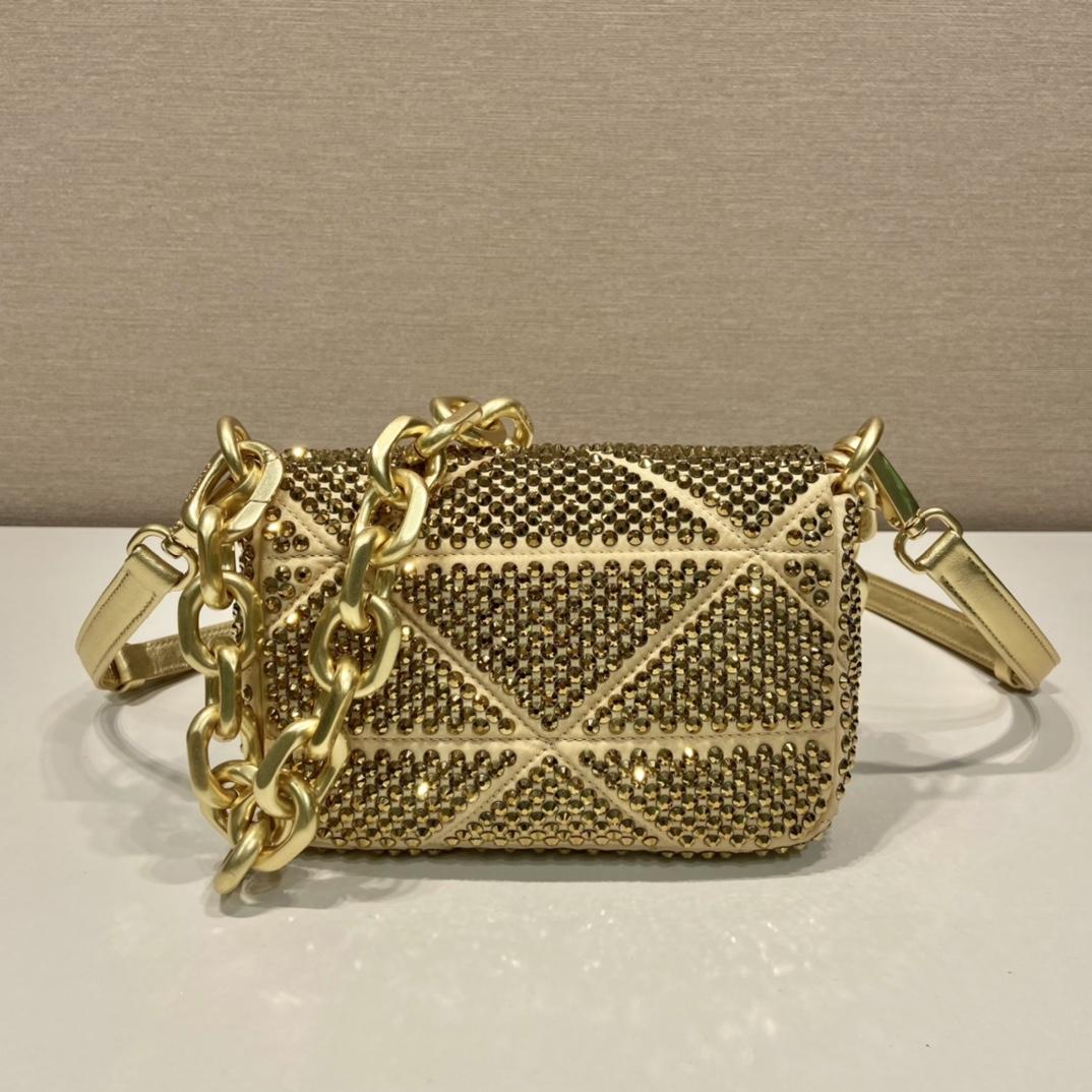 Prada Satin Mini-Bag With Crystals - PerfectKickZ
