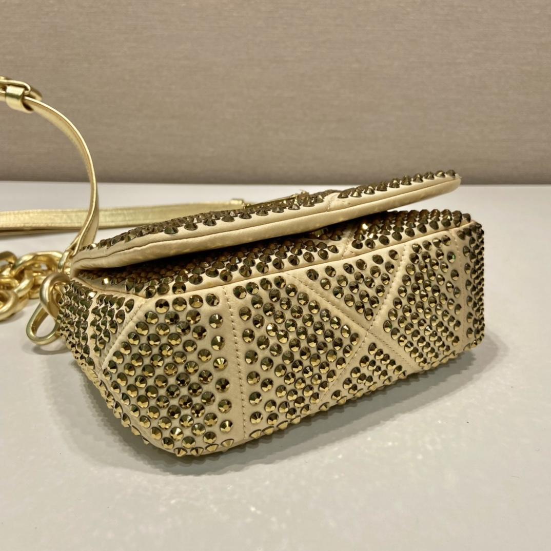 Prada Satin Mini-Bag With Crystals - PerfectKickZ