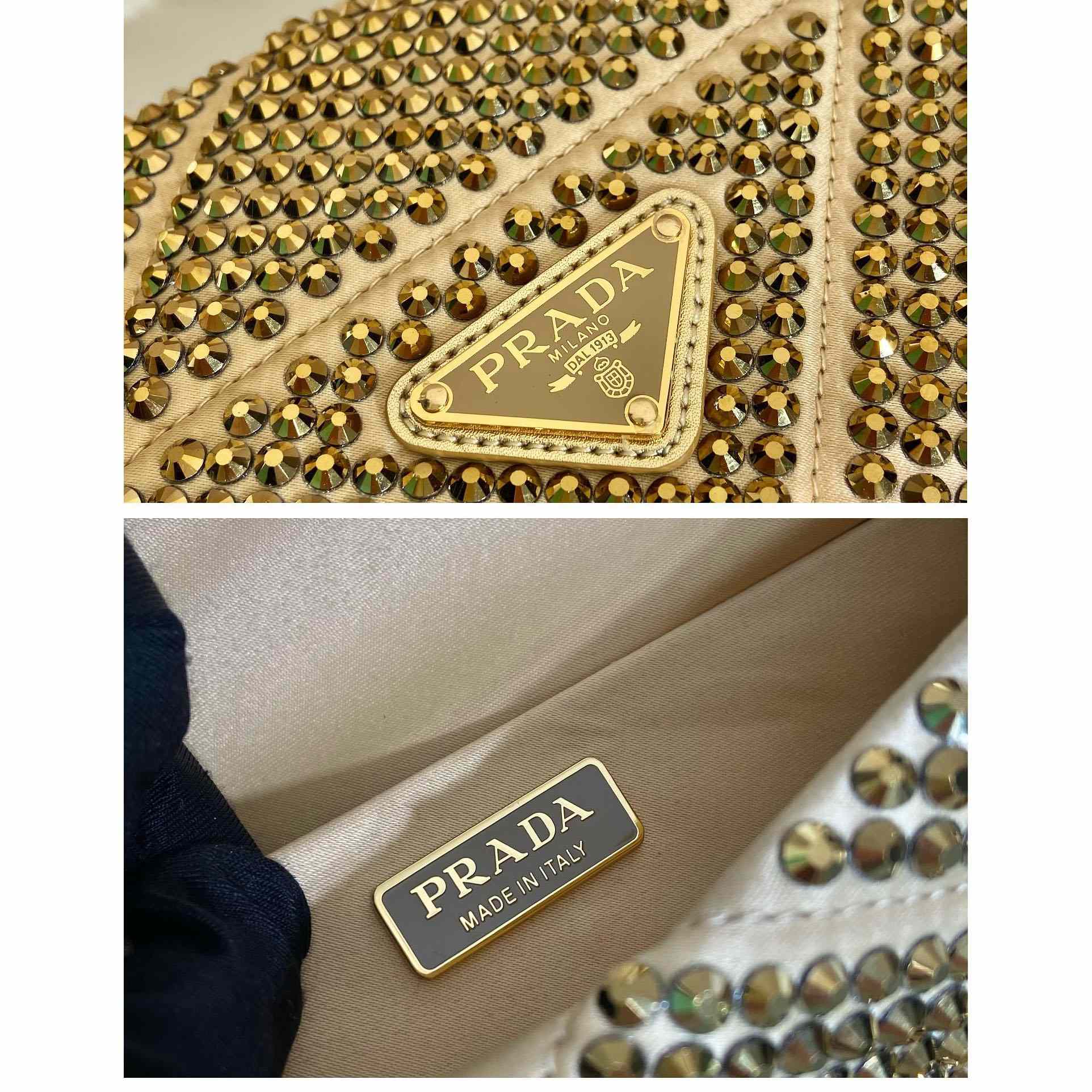Prada Satin Mini-Bag With Crystals - PerfectKickZ