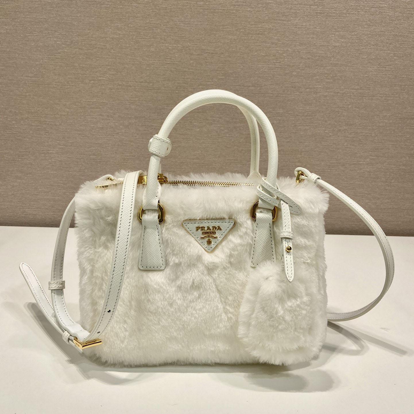 Prada Galleria Shearling Mini-Bag - PerfectKickZ