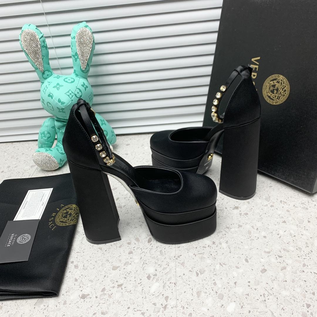 Versace Medusa Aevitas Satin Platform Pumps - PerfectKickZ