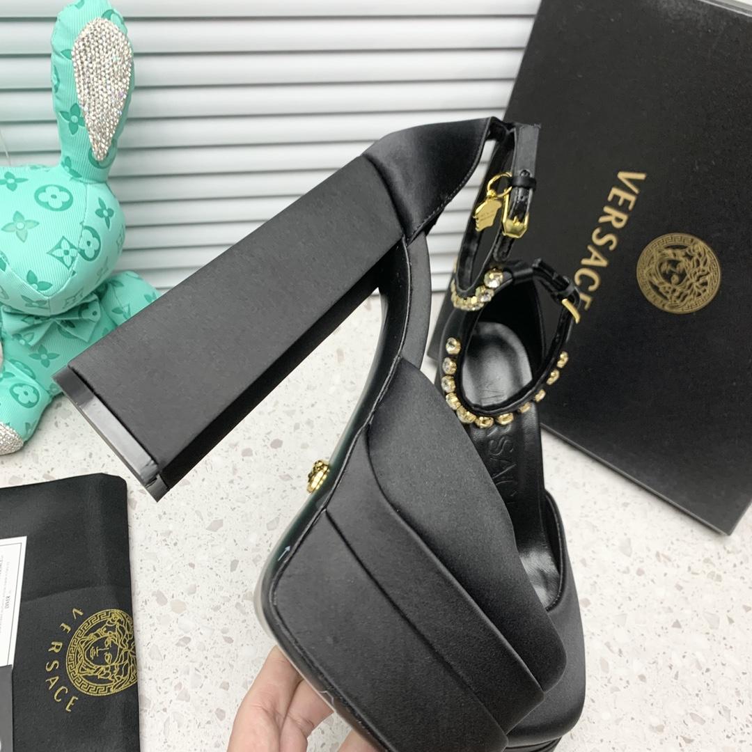 Versace Medusa Aevitas Satin Platform Pumps - PerfectKickZ
