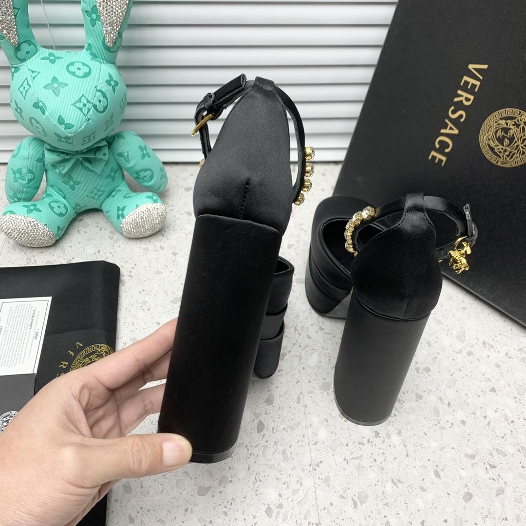 Versace Medusa Aevitas Satin Platform Pumps - PerfectKickZ