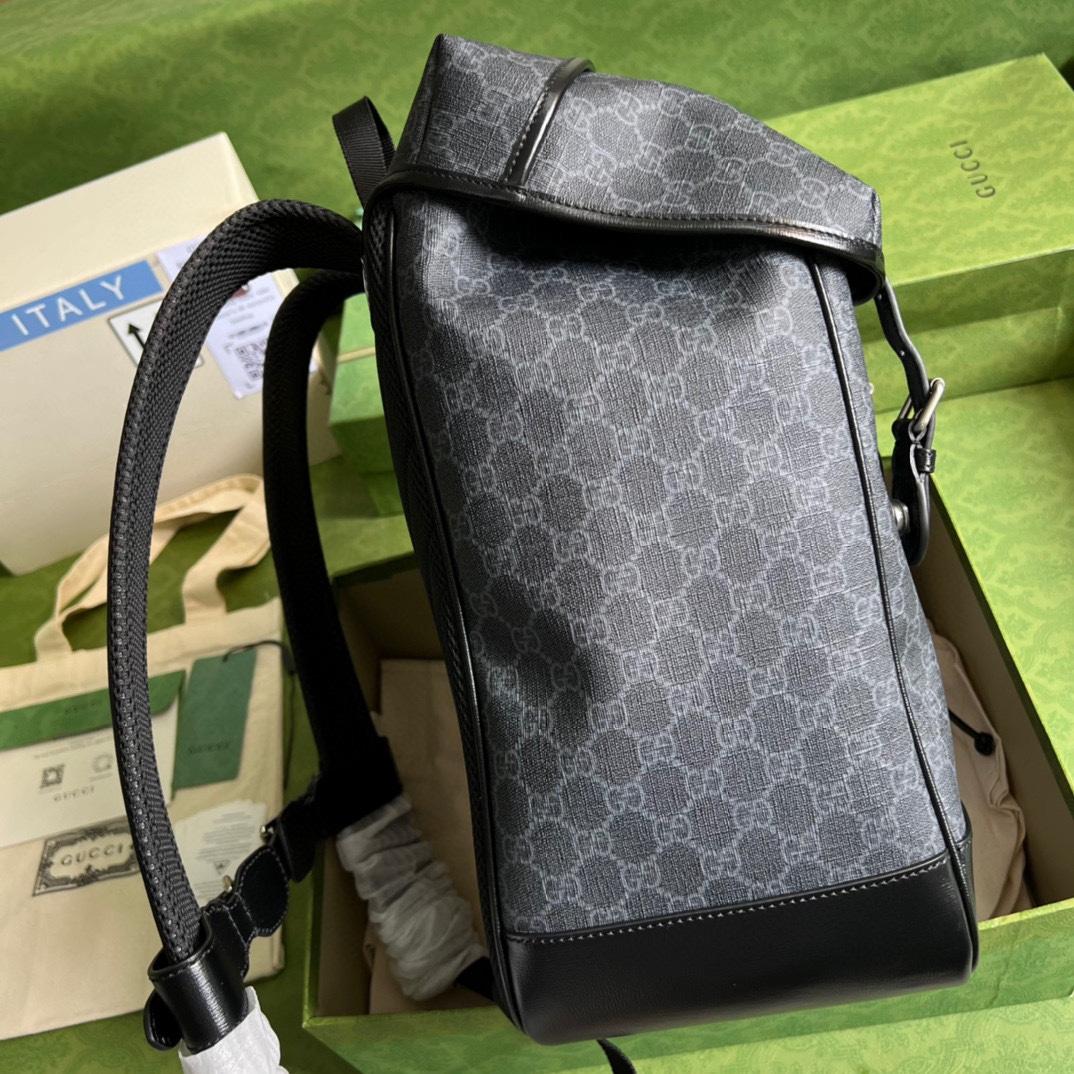 Gucci Medium Backpack With Interlocking G(26-43-18cm) - 