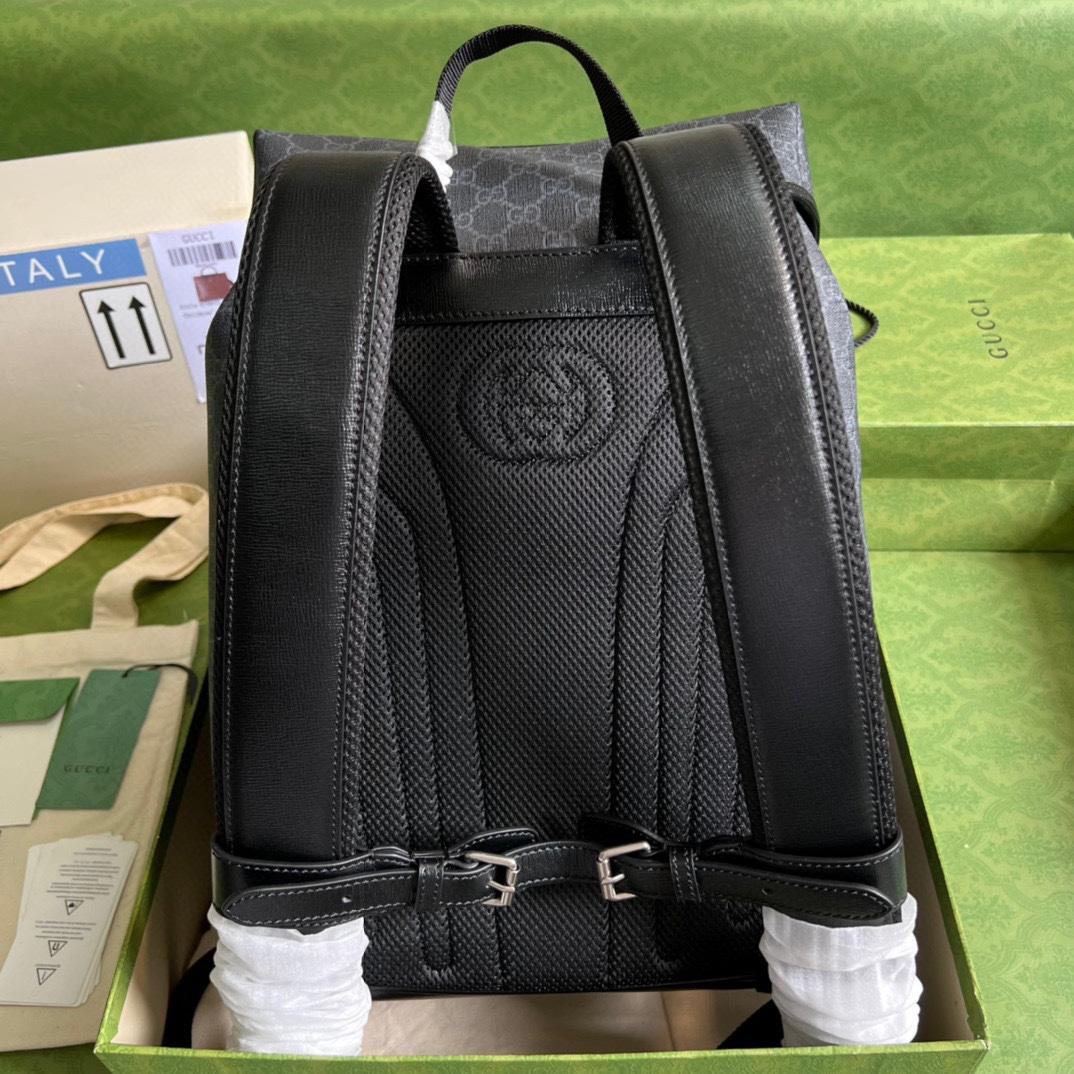 Gucci Medium Backpack With Interlocking G(26-43-18cm) - 
