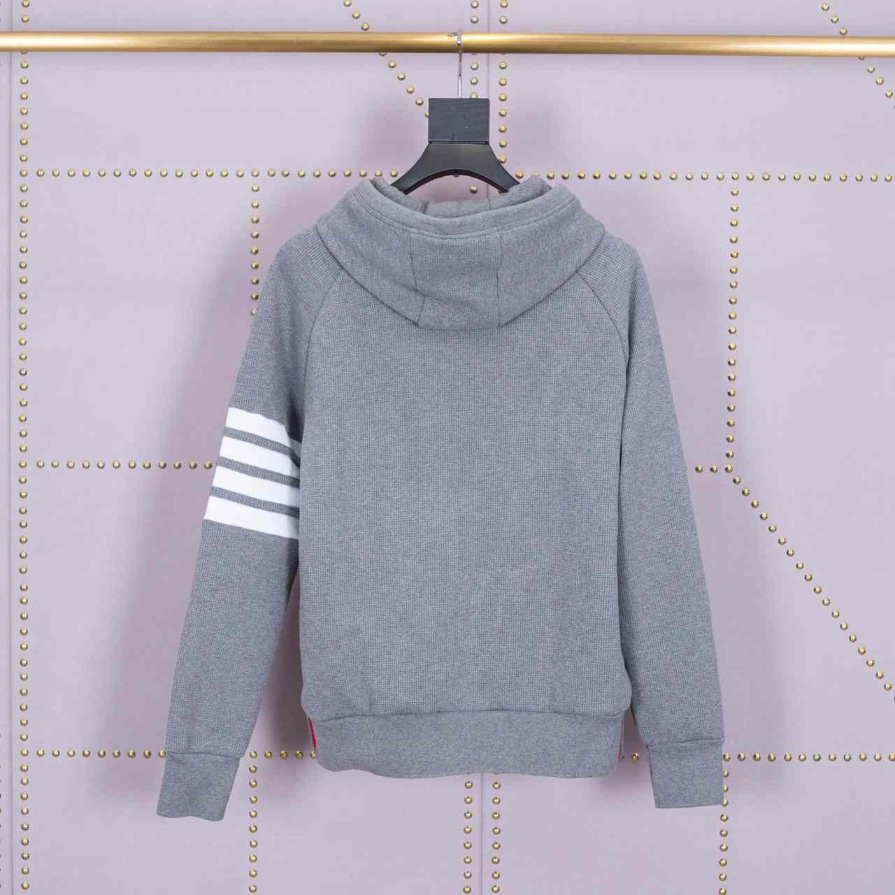 Thom Browne 4-Bar Zip-Up Cotton Hoodie - PerfectKickZ