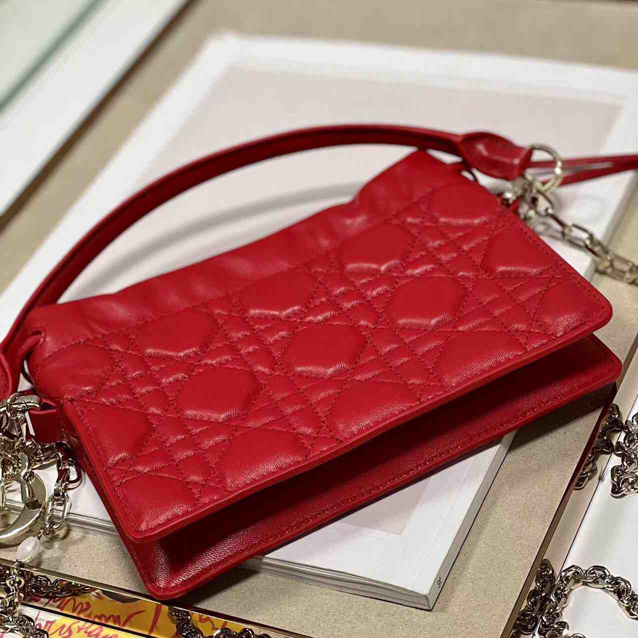 Dior Lady Dior Top Handle Drawstring Mini Bag - PerfectKickZ