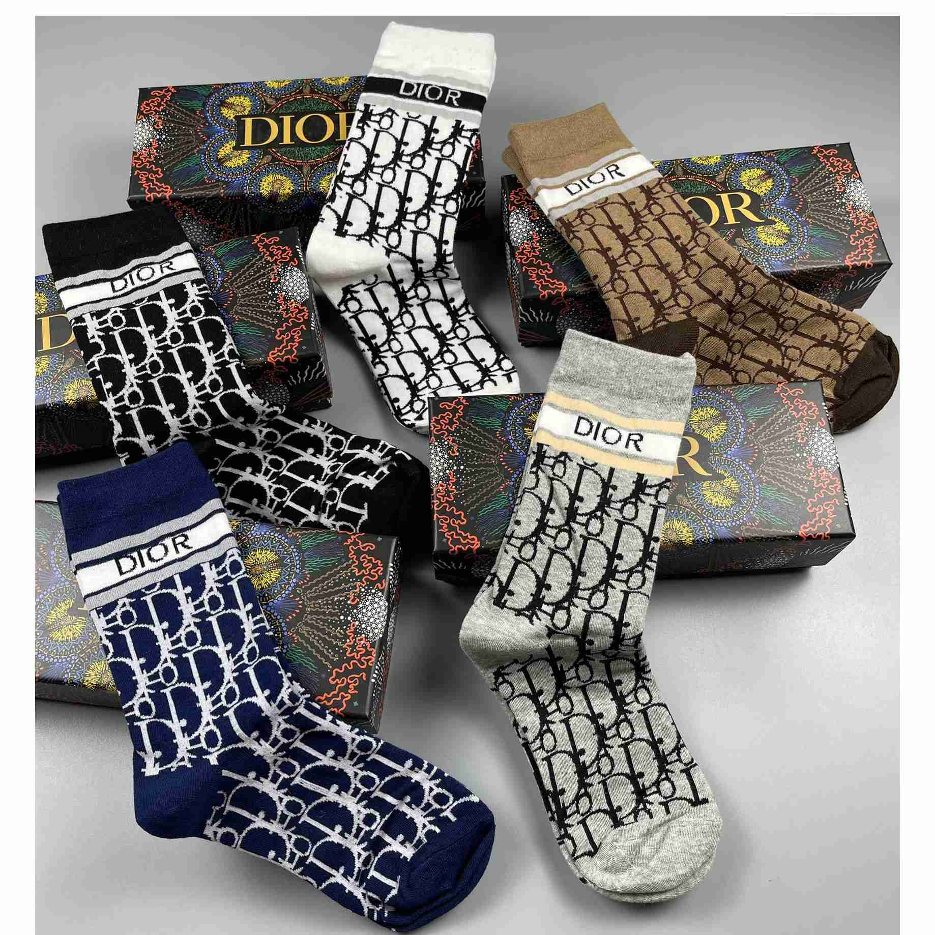 Dior Oblique Wool Socks /Box - PerfectKickZ