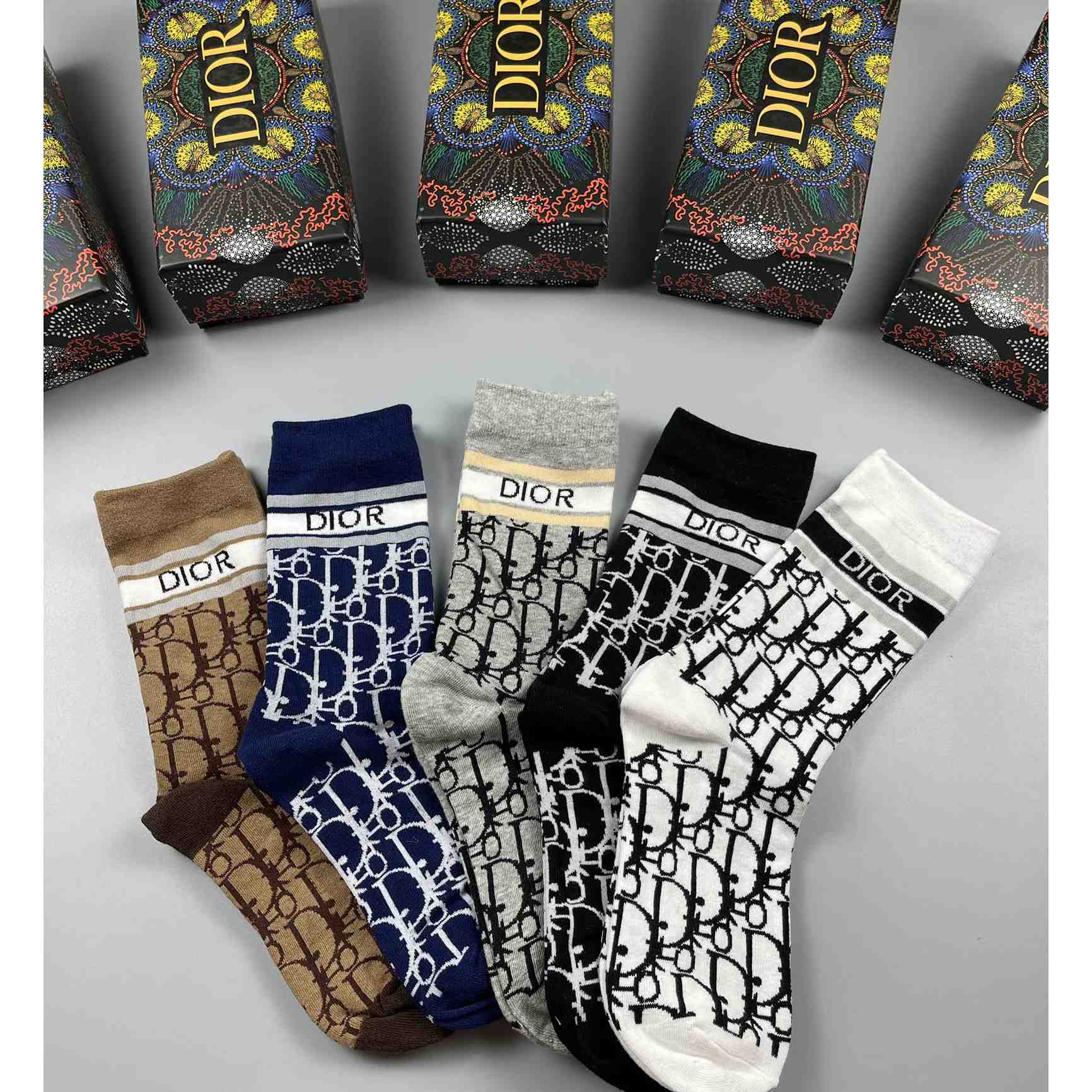 Dior Oblique Wool Socks /Box - PerfectKickZ
