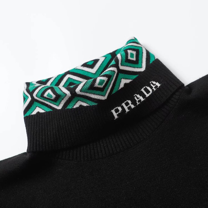 Prada Worsted-Wool Mock-Neck Sweater - PerfectKickZ