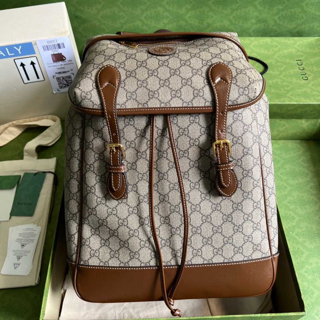 Gucci Medium Backpack With Interlocking G(26-43-18cm) - PerfectKickZ