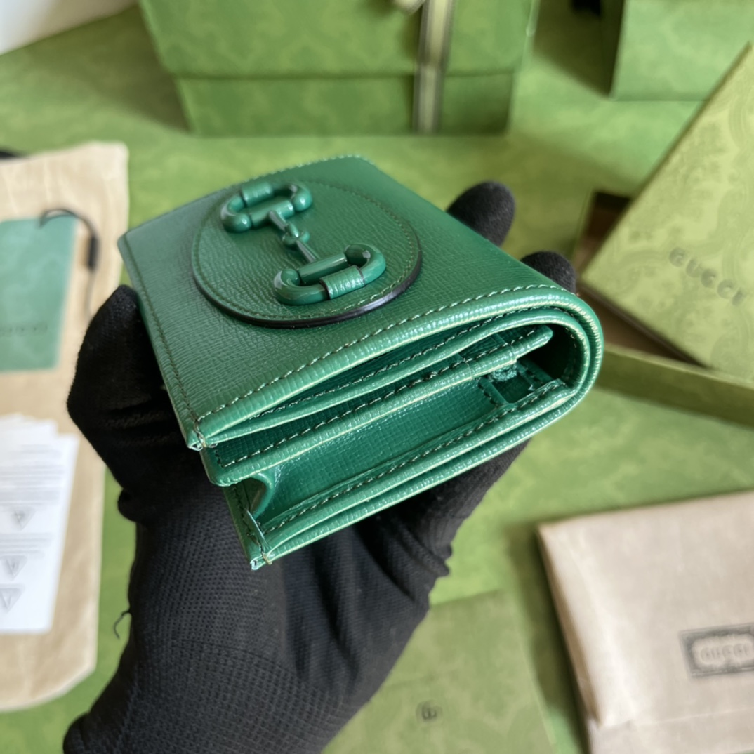 Gucci Horsebit 1955 Card Case Wallet(11-8.5-3cm)    - PerfectKickZ