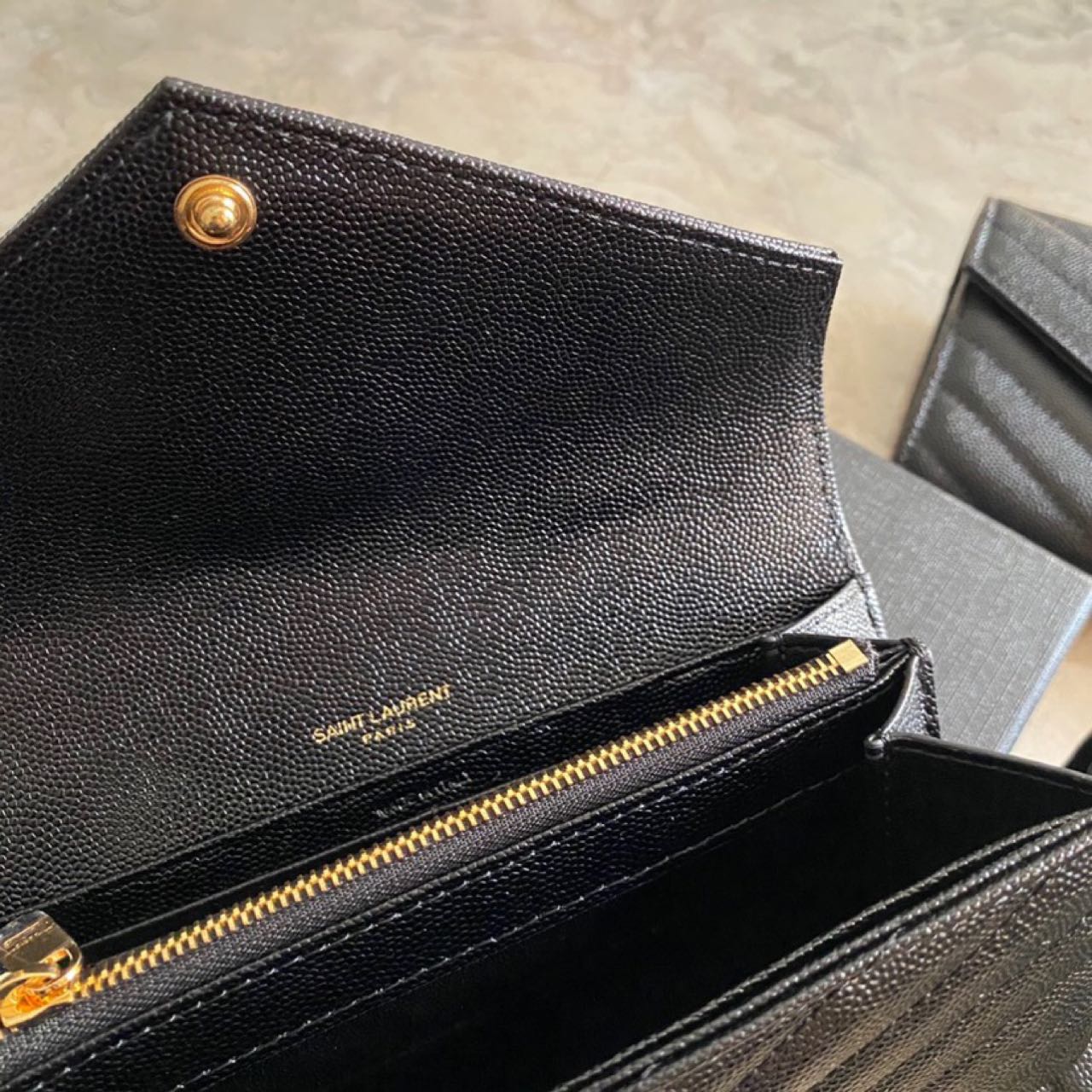 Saint Laurent Monogram Leather Wallet(19-11-3CM) - PerfectKickZ