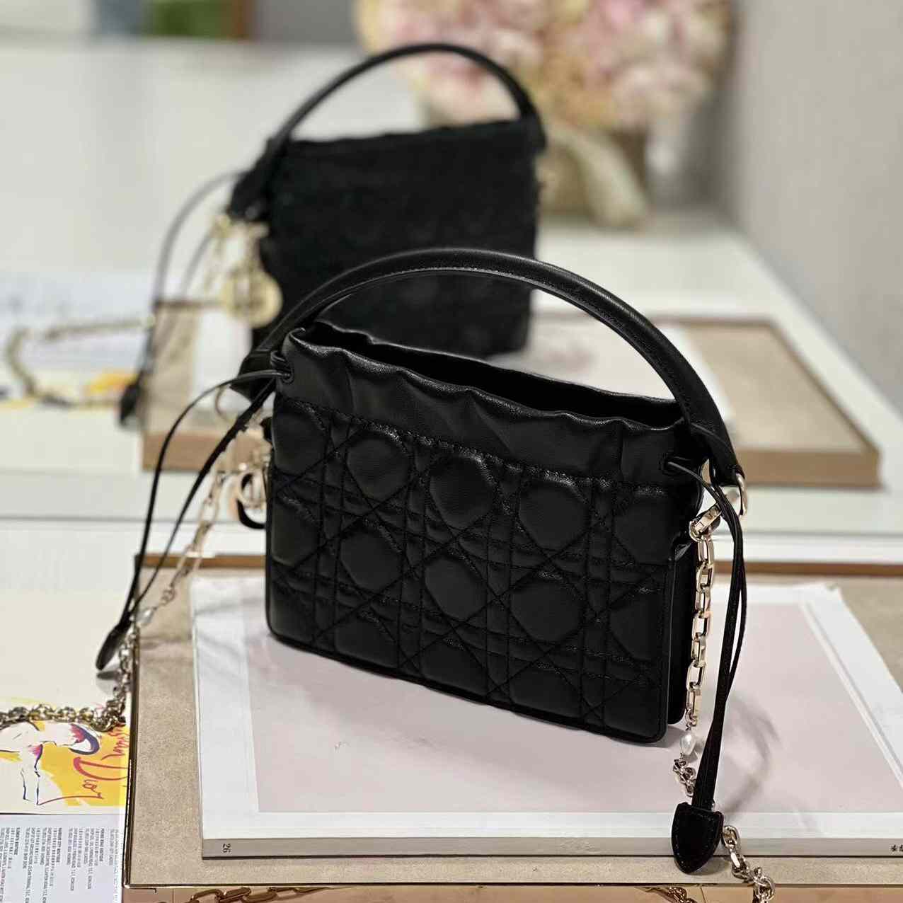 Dior Lady Dior Top Handle Drawstring Mini Bag - PerfectKickZ